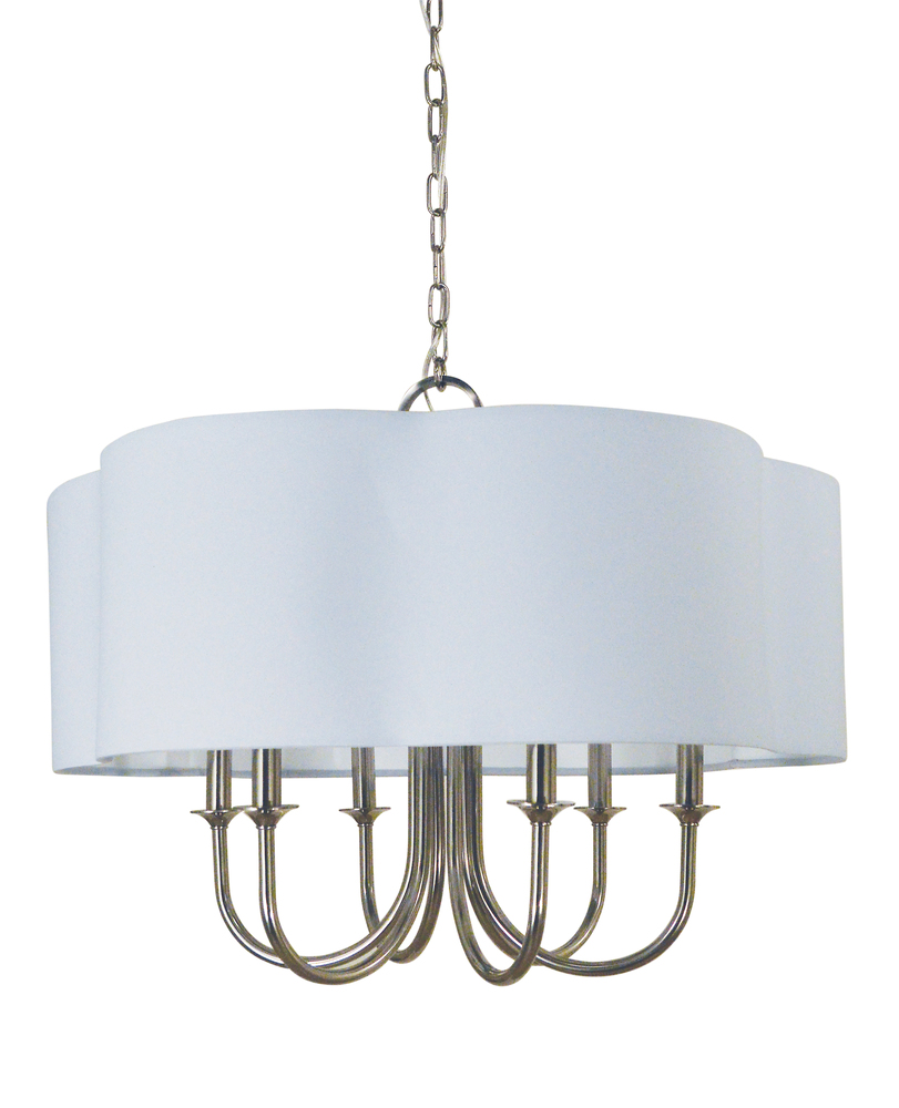 6 Light Polished Nickel Desire Chandelier