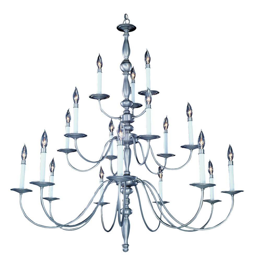 18-Light Mahogany Bronze Jamestown Foyer Chandelier