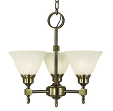 Framburg 2438 BN/WH - 3-Light Brushed Nickel Taylor Mini Chandelier