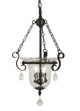  2917 BN - 3-Light Brushed Nickel Carcassonne Foyer Chandelier