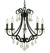 Framburg 2995 MB - 5-Light Mahogany Bronze Liebestraum Dining Chandelier