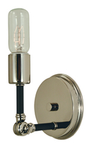 Framburg 4681 PN/MBLACK - 1-Light Polished Nickel/Matte Black Felix Sconce