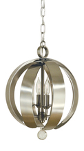 Framburg 4777 PN/BN - 4-Light Polished Nickel Venus Chandelier