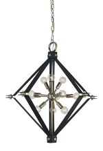 Framburg 4818 PN/MBLACK - 11-Light Polished Nickel/Matte Black Axis Chandelier