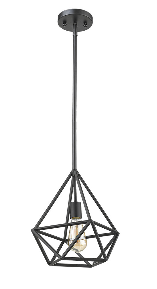 Vivio Vega 1-Light Cage Pendant - Matte Black