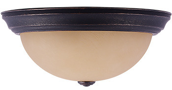 Laredo- 13&#39; 2-Light Tea Stained Ceiling Dome - RB