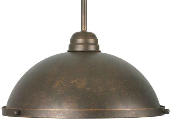 13&#39; Metal Dome Pendant Cover - Frosted Glass - RB