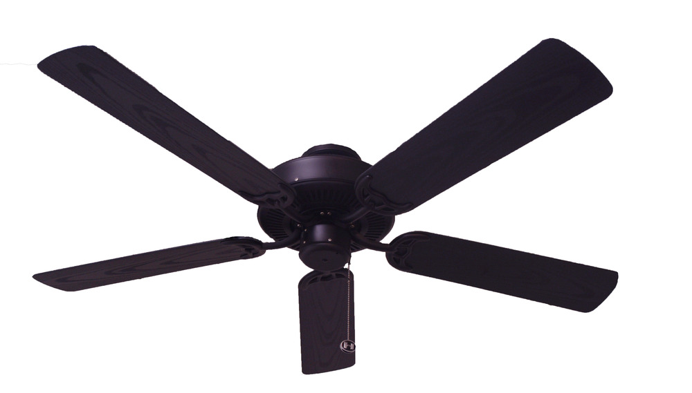 52&#34; Black Patio Fan w/ ABS Matte Black Blades