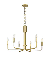 HOMEnhancements 70505 - Vivio Alph 6-Light Flat Bottom Chandelier - MG(E12)