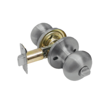 HOMEnhancements 90551 - FTFP10 Mushroom Privacy, Satin Nickel (BARON)