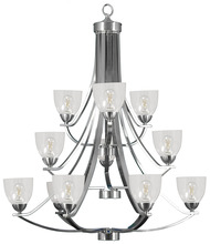 HOMEnhancements 19157 - Victoria 12-Light Chandelier - NK Clear Glass