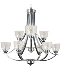 HOMEnhancements 19160 - Victoria 9-Light Chandelier - NK Clear Glass