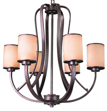 HOMEnhancements 16419 - Lexington 6-Light Tea Stain Glass Chandelier - RB