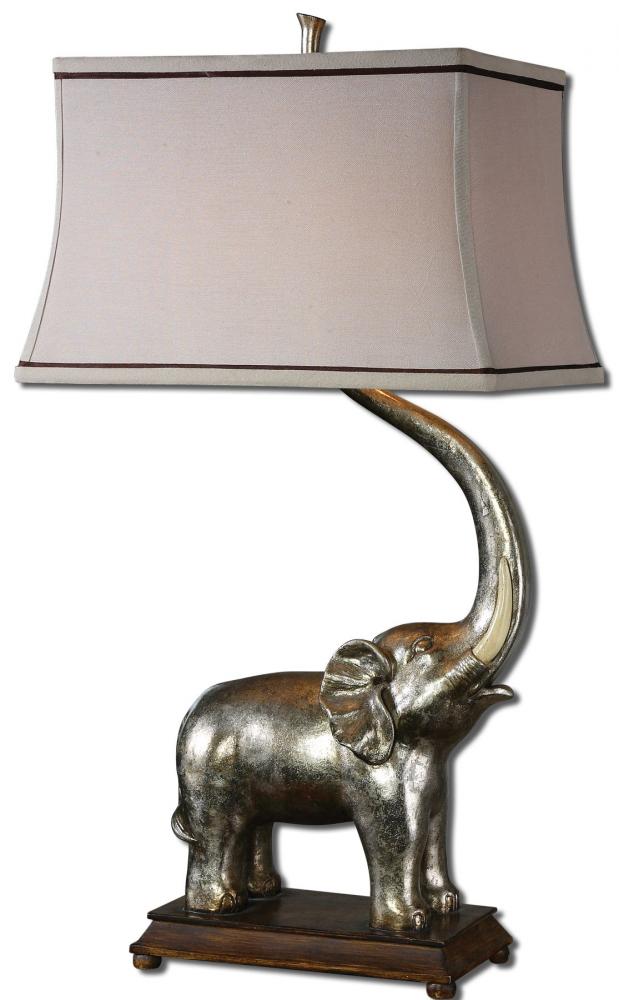 Antiqued Silver Table Lamp