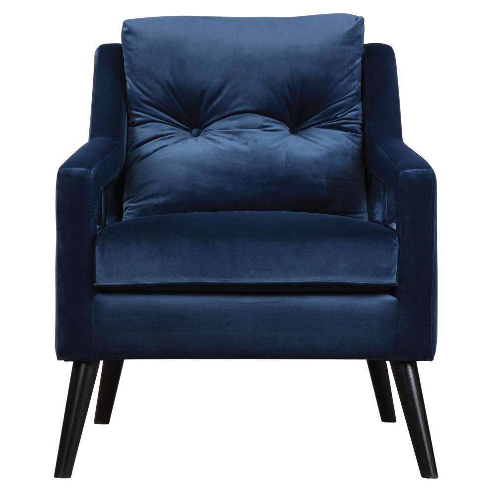 Uttermost O&#39;Brien Blue Velvet Armchair