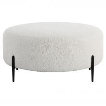 Uttermost 23778 - Arles Large Plush White Ottoman