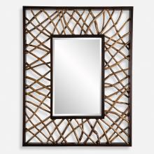 Uttermost 08184 - Uttermost Teak Maze Rectangle Mirror