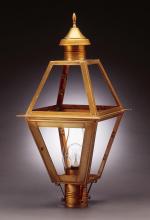 Northeast Lantern 1013-DB-CIM-CLR - Post Dark Brass Medium Base Socket With Chimney Clear Glass