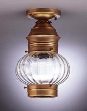 Northeast Lantern 2034-DAB-MED-OPT - Onion Flush No Cage Dark Antique Brass Medium Base Socket Optic Glass