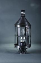 Northeast Lantern 3333-DB-CIM-CLR - Cone Top Post Dark Brass Medium Base Socket With Chimney Clear Glass