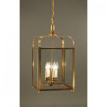 Northeast Lantern 6732-AB-LT4-CLR - Crown XLarge Hanging Antique Brass 4 Candelabra So