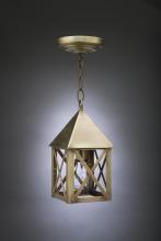 Northeast Lantern 7012-VG-MED-CLR - Pyramid Top X-Bars Hanging Verdi Gris Medium Base Socket Clear Glass