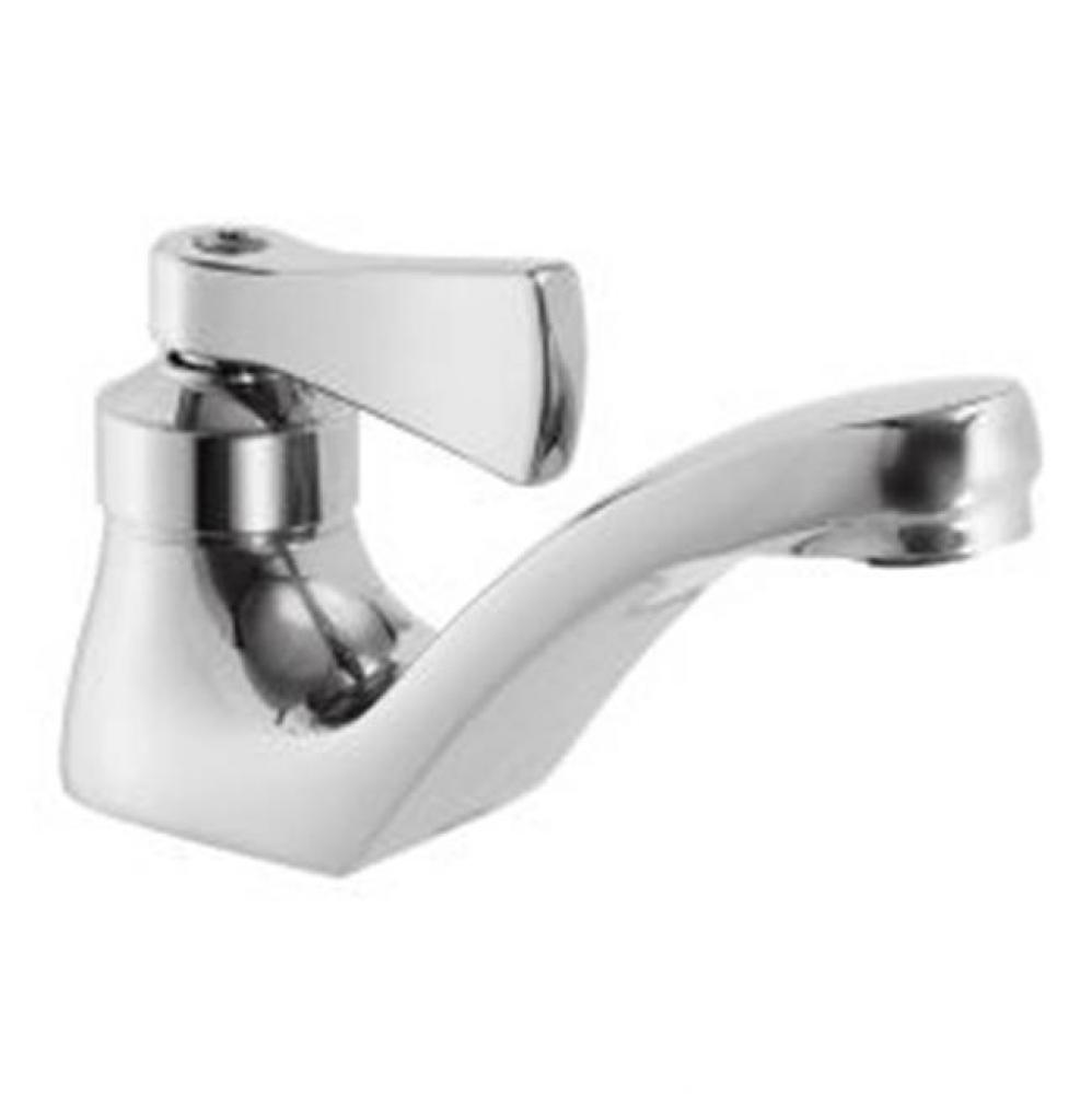 Chrome one-handle lavatory faucet