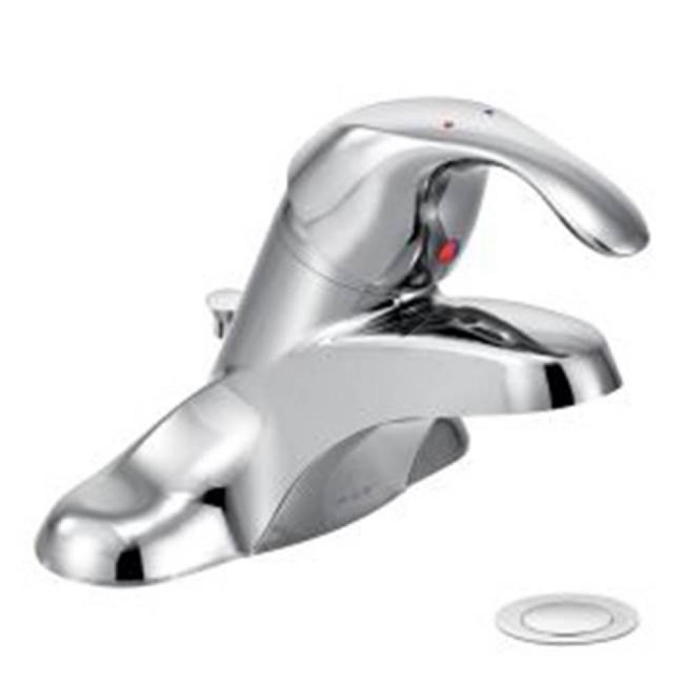 Chrome one-handle lavatory faucet