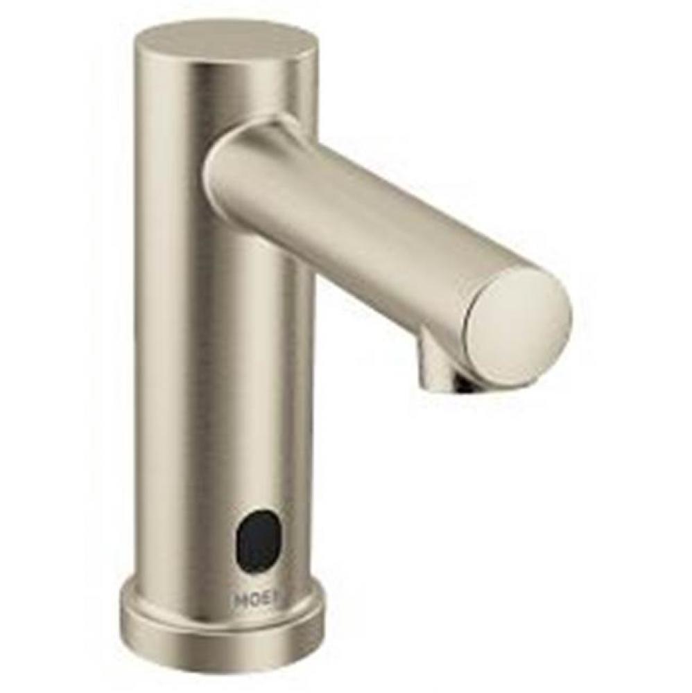 Brushed nickel hands free sensor-operated lavatory faucet