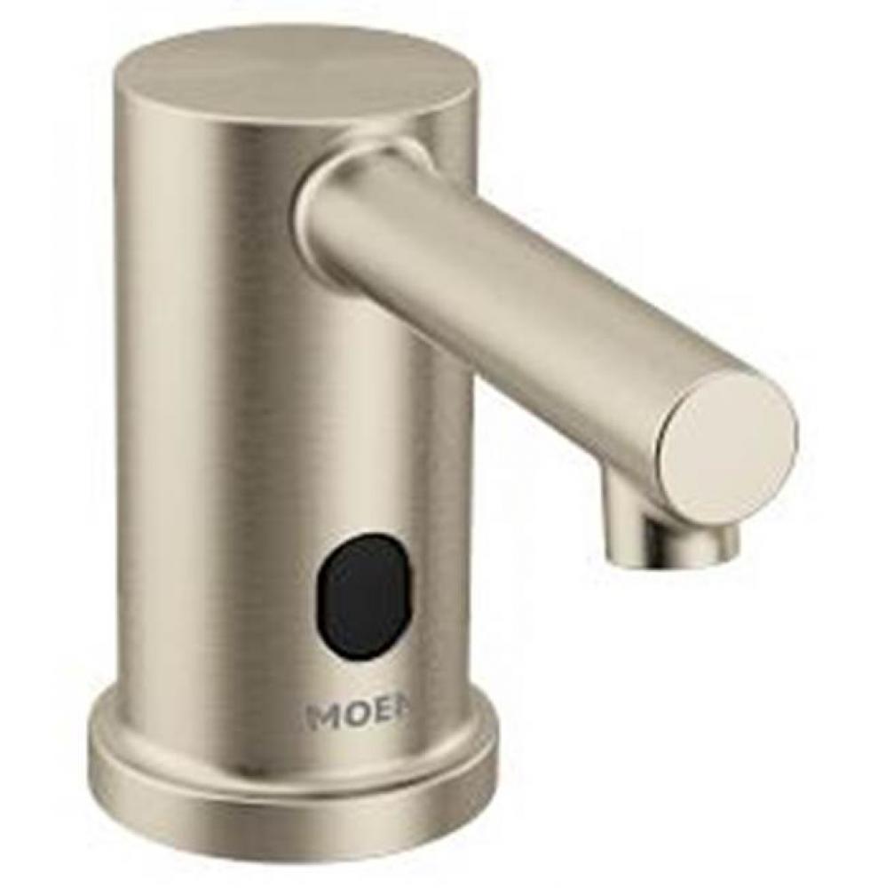 Brushed nickel soap/lotion dispensers