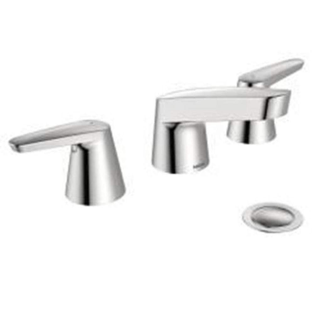 Chrome two-handle lavatory faucet