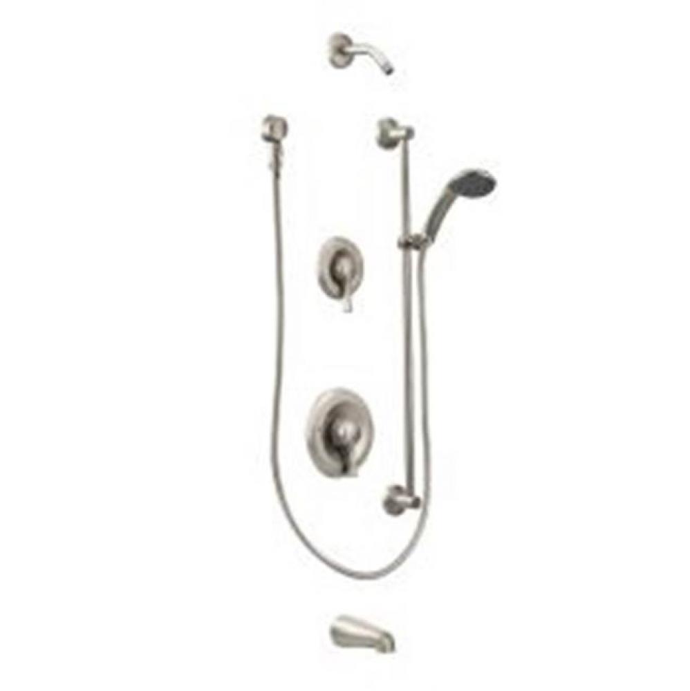 Classic brushed nickel Posi-Temp(R) transfer all-metal trim kits