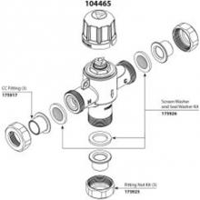 Moen Commercial 104465 - Adjustable temperature thermostatic mixing valve 1/2'' CC connections