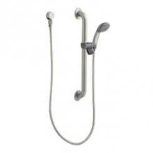 Moen Commercial 52124GBM25CBN - Classic brushed nickel slide bar/grab bar shower