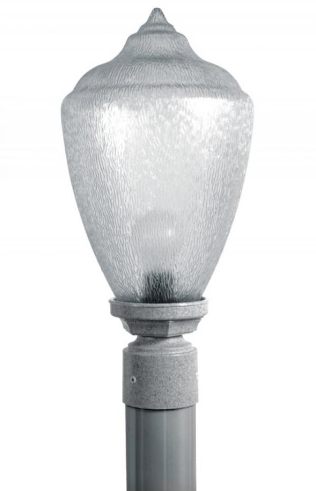 EVERSTONE POST LANTERN GRAYSTONE W/CLEAR LENS