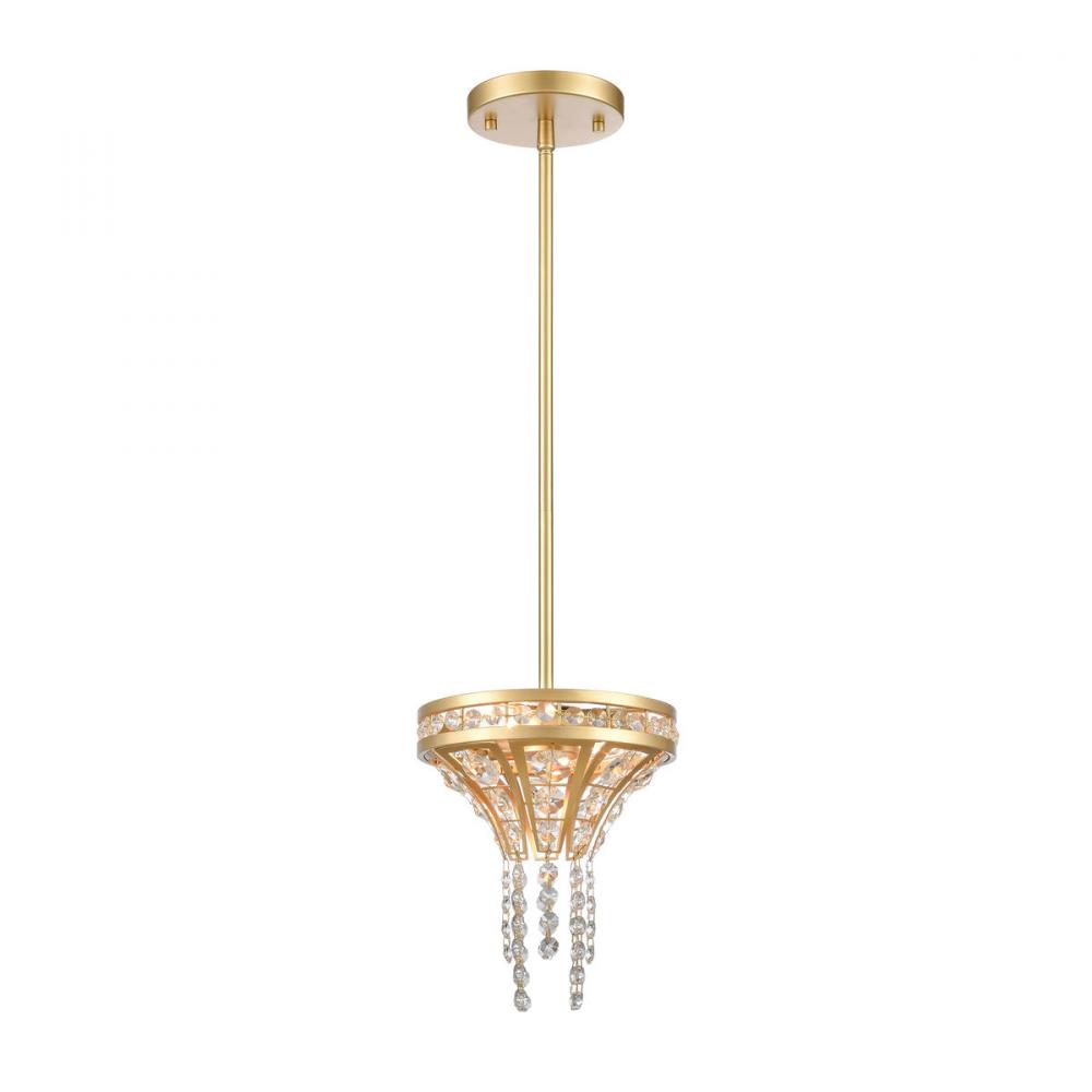 Fantania 8&#39;&#39; Wide 2-Light Mini Pendant - Champagne Gold