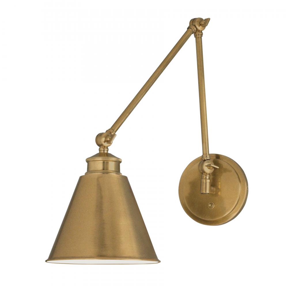 Aidan 18.5&#39;&#39; High 1-Light Swingarm Sconce - Aged Brass