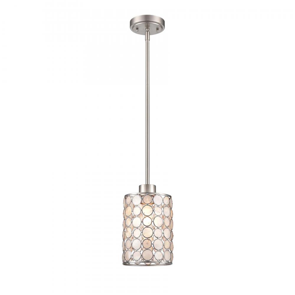 Sagamore 6&#39;&#39; Wide 1-Light Mini Pendant - Brushed Nickel