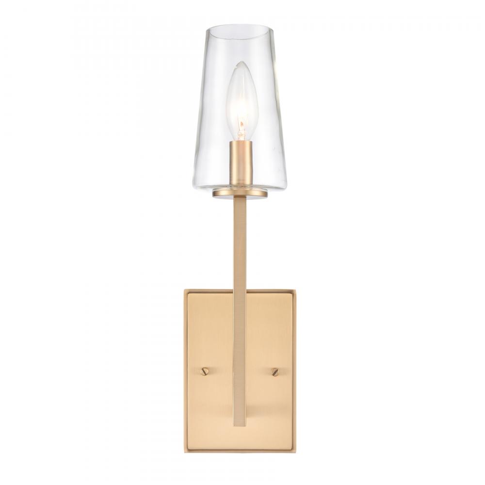 Fitzroy 16&#39;&#39; High 1-Light Sconce - Lacquered Brass