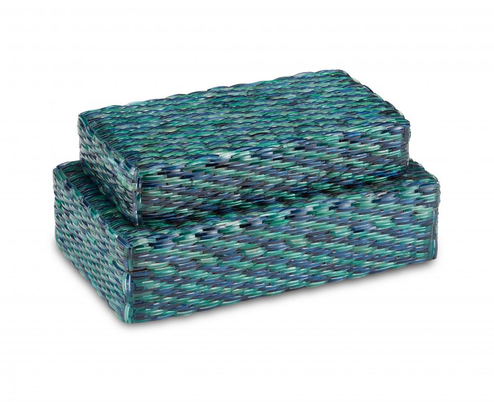 Glimmer Blue & Green Box Set of 2