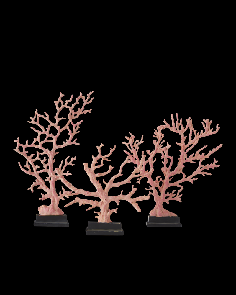 Large Red Coral Branches Set of 3