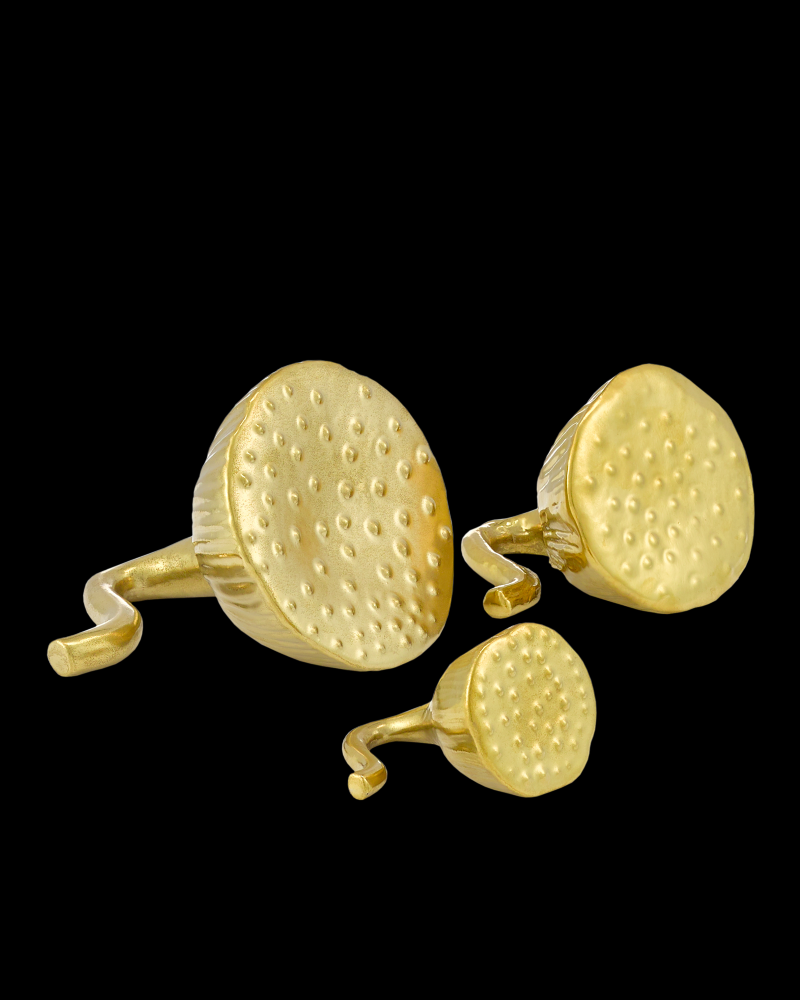 Hasu Gold Decorative Lotus Set of 3