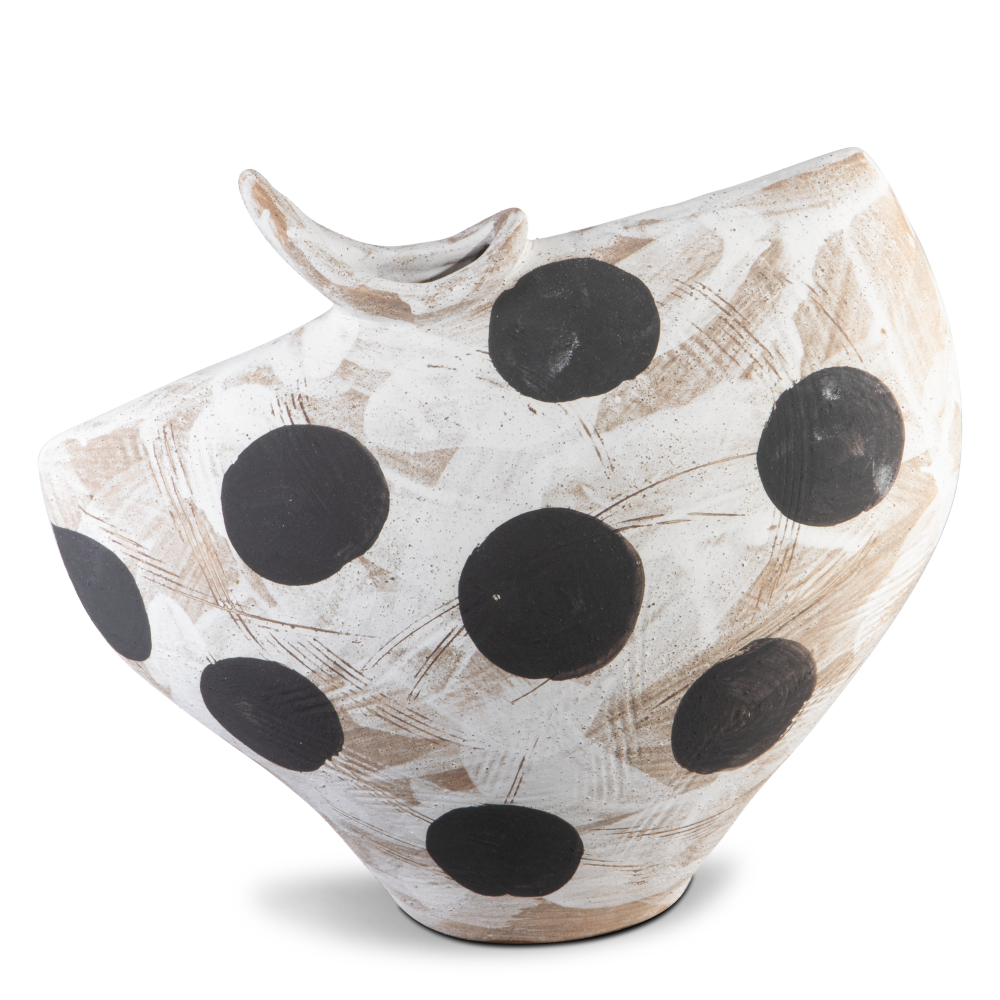 Dots Small White & Black Bowl