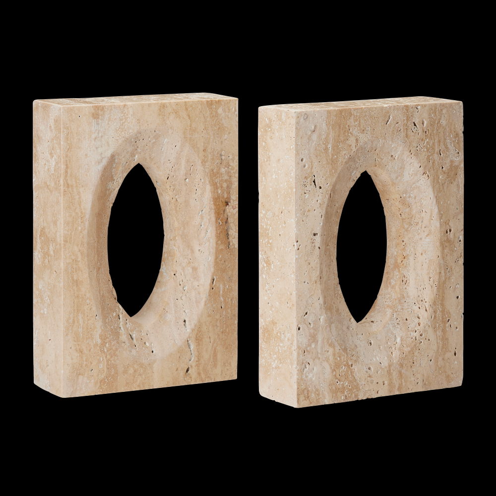 Demi Travertine Set of 2 Booke